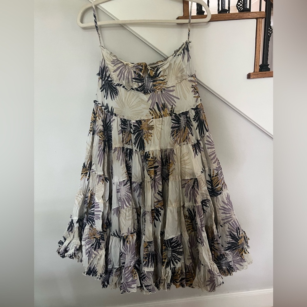 Anthropologie Floral Print swing skirt